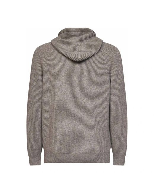 Brunello Cucinelli Gray Cashmere Knitwear for men