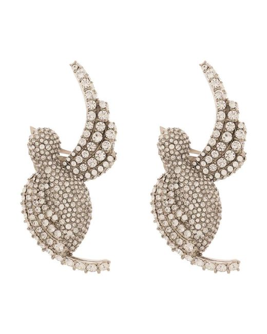 Balmain Metallic Schwalben clip-on ohrringe