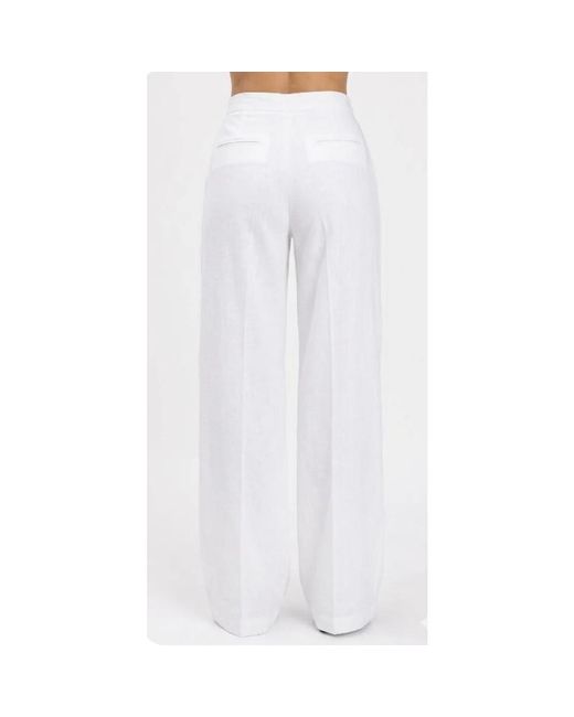 Pinko White Wide Trousers
