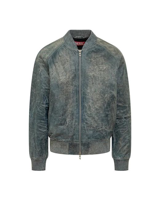 DIESEL Green Bomber Jackets for men