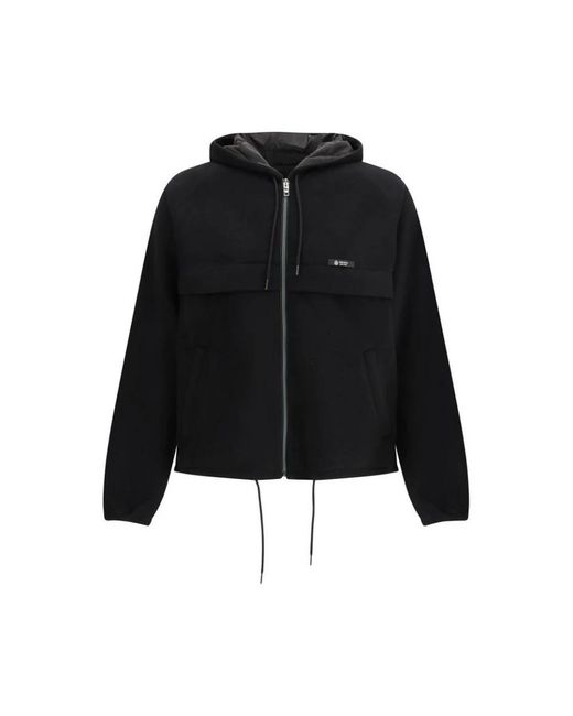 Prada Jassen ,Zwart ,Polyester Polyester Shell Jas Met Ritssluiting in het Black voor heren