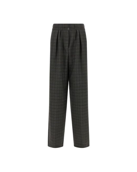 Dries Van Noten Gray Wide Trousers
