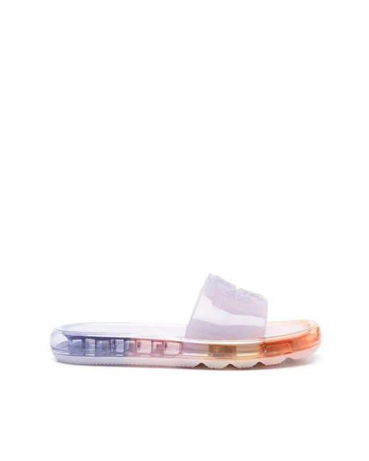 Tory Burch Pink Bubble Jelly Transpart Slides