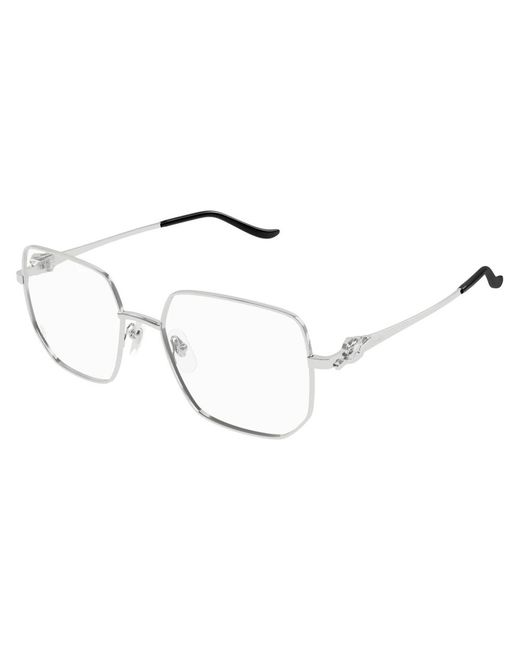 Cartier White Panthère Optical Frame