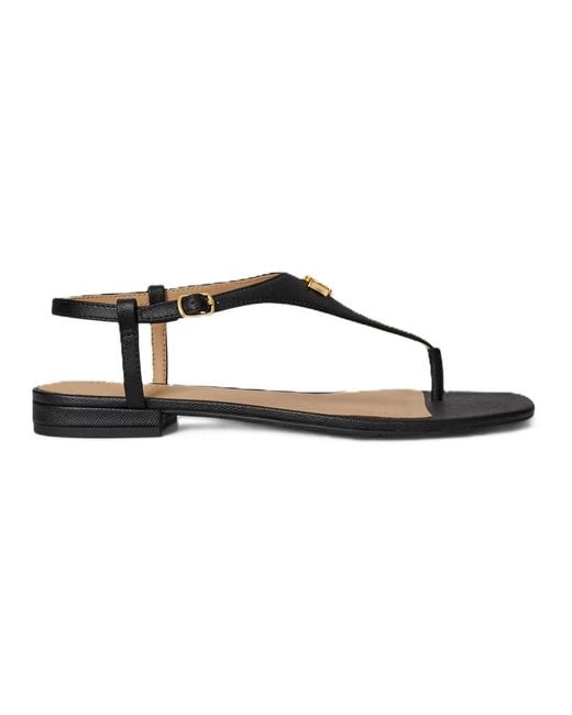 Ralph Lauren Black Flat Sandals