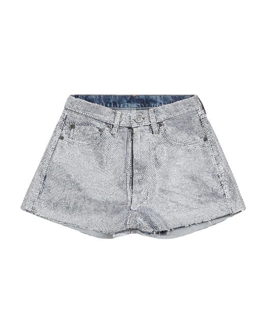 Shorts de denim de algodón cristal Maison Margiela de color Gray