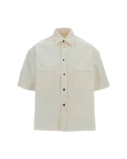Plan C White Short Sleeve Shirts