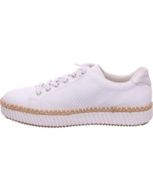 Rieker White Bequeme Slip-On Schuhe Für Frauen