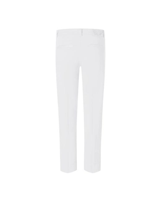 Cambio White Cropped Trousers