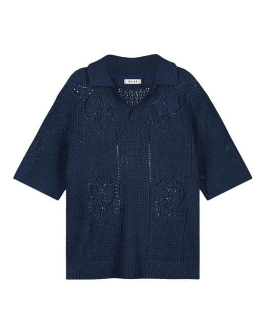 Olaf Hussein Blue Polo Shirts for men