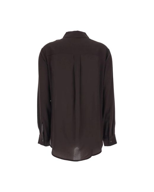 P.A.R.O.S.H. P.A.R.O..H. ,Overhemden ,Bruin ,Zijden Blouse in het Black