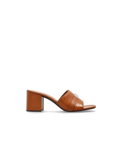 Tory Burch Brown Heeled Mules