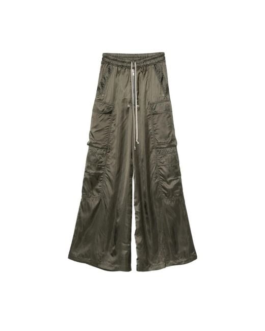 Rick Owens Green Wide Trousers