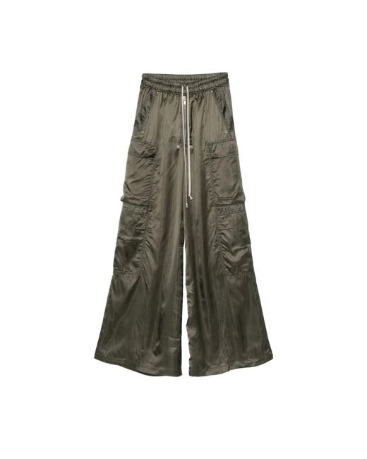 Rick Owens Groene Zijde & Nylon Broek in het Green