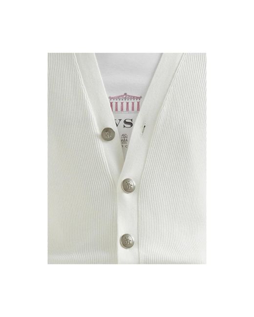 Brunello Cucinelli Truien & Vesten ,Wit ,Katoen English Rib Raglan Cardigan in het White voor heren