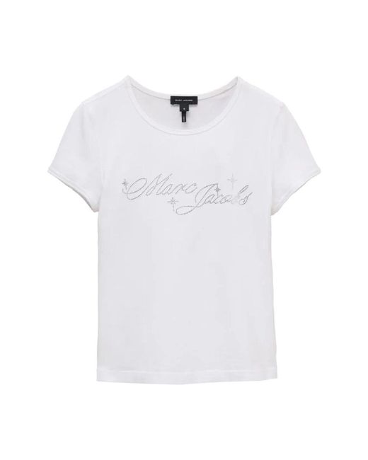 Marc Jacobs White Charm logo shrunken tee