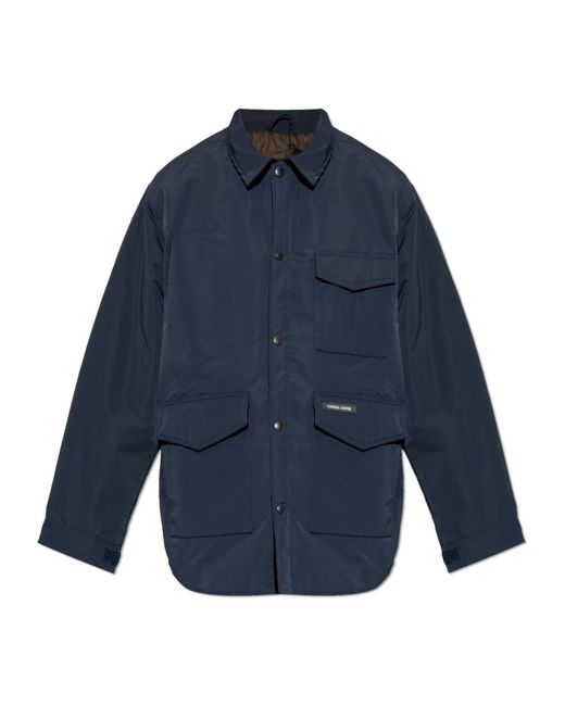 Canada Goose Down Jacket With Collar in het Blue voor heren