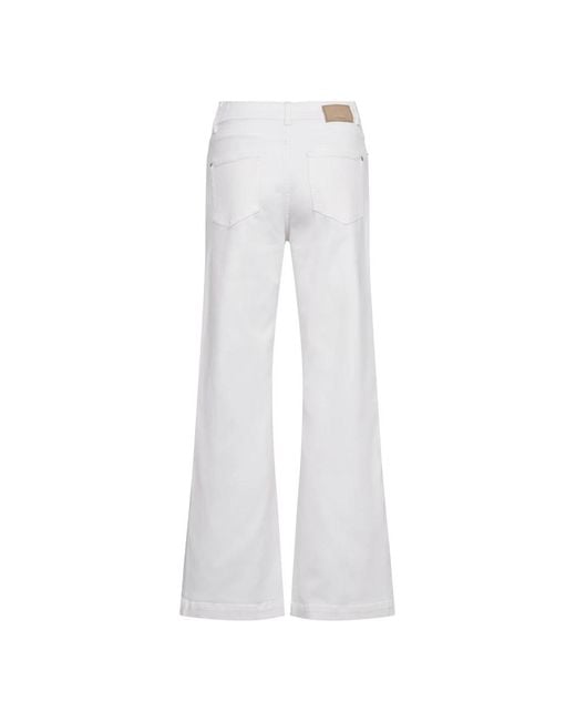 Mos Mosh White Wide Jeans
