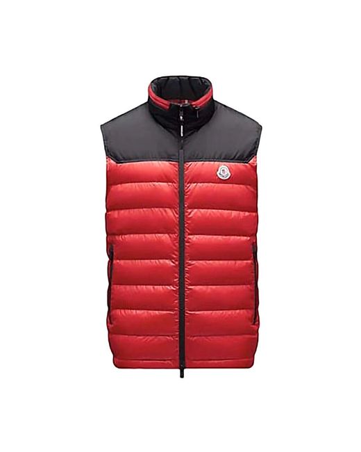 Moncler Red Vests for men
