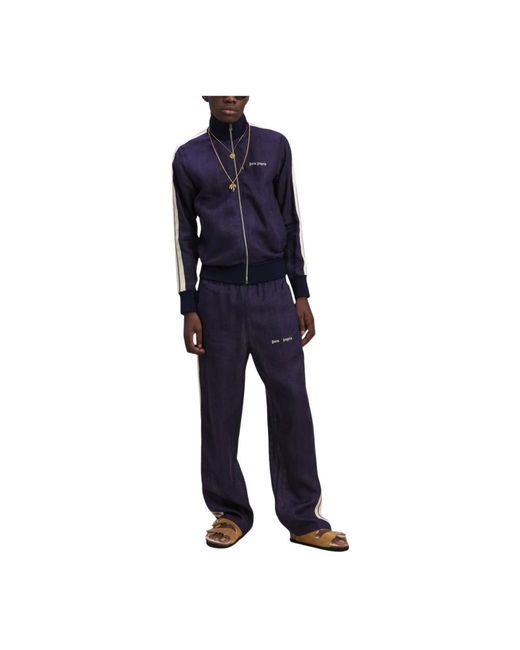 Palm Angels Blue Zip-Throughs for men