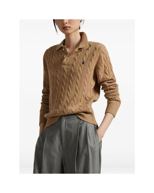 Ralph Lauren Brown Round-Neck Knitwear