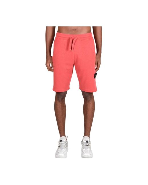 Stone Island Red Casual Shorts for men
