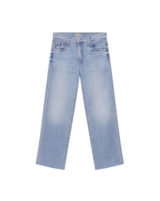 Mother Blue Straight Jeans