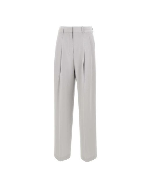Theory Gray Straight Trousers