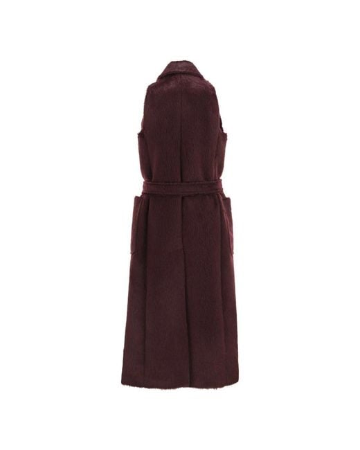 Max Mara Purple Belted Coats