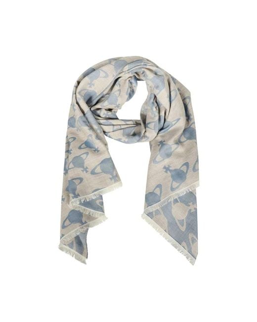 Vivienne Westwood Blue Winter Scarves