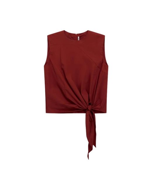 Liviana Conti Red Sleeveless Tops