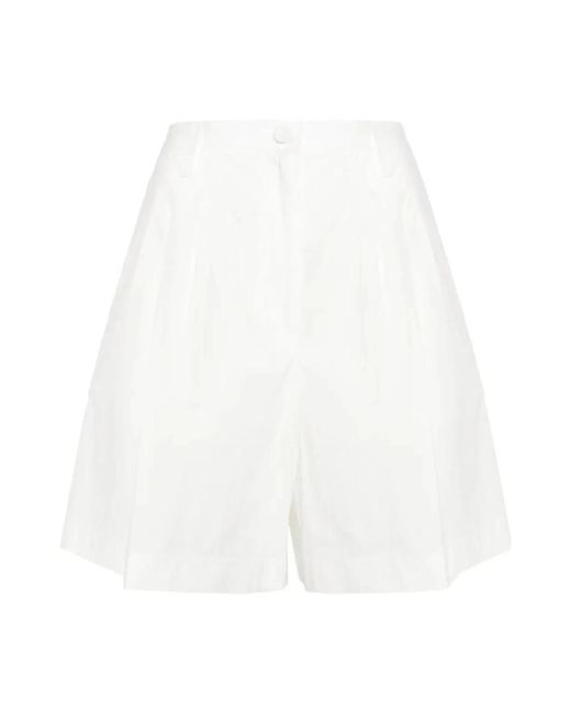 Forte Forte White Reine popeline bermuda shorts,schwarze bermuda popeline shorts,schokoladen bermuda popeline shorts