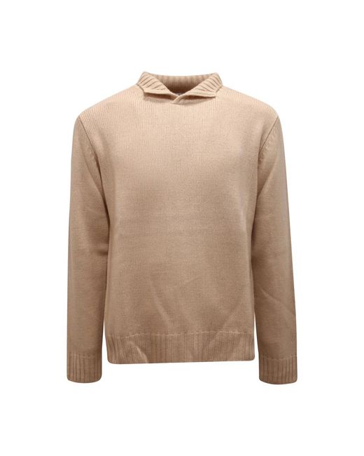 Dondup Brown Round-Neck Knitwear for men