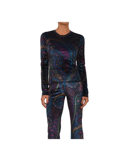 Etro Black Long Sleeve T-Shirts