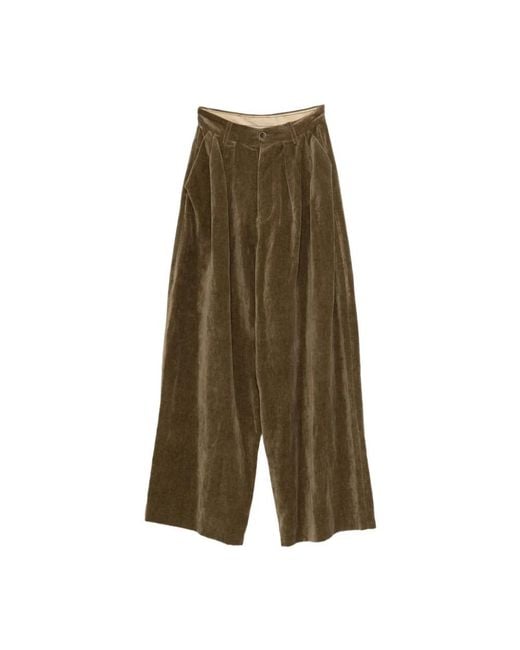 Uma Wang Green Wide Trousers