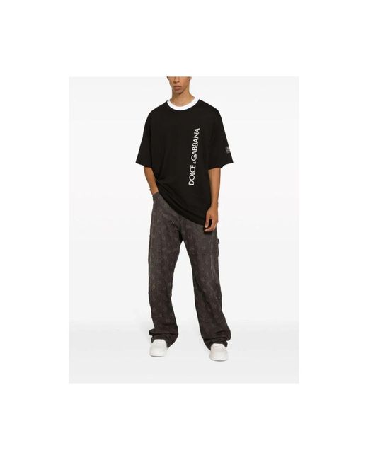 Dolce & Gabbana Black Short-sleeved T-shirt for men