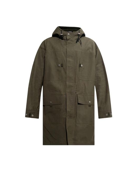 A.P.C. 'David' parka in Green für Herren