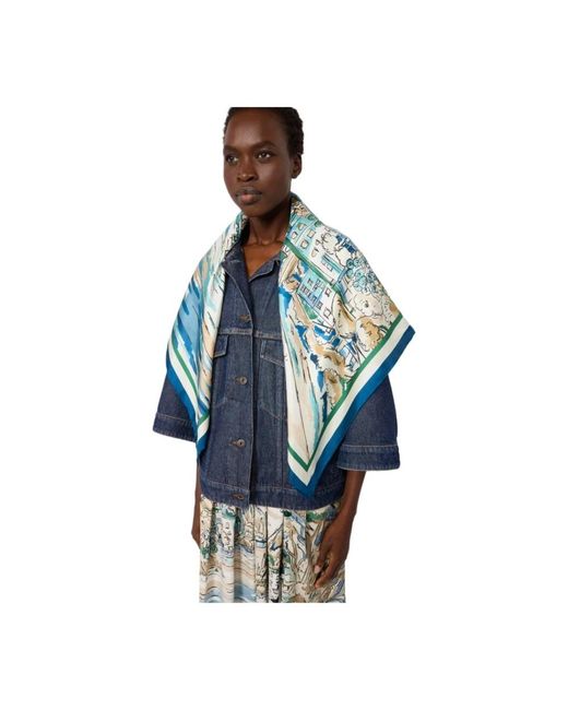 Weekend by Maxmara Green Silk Scarves