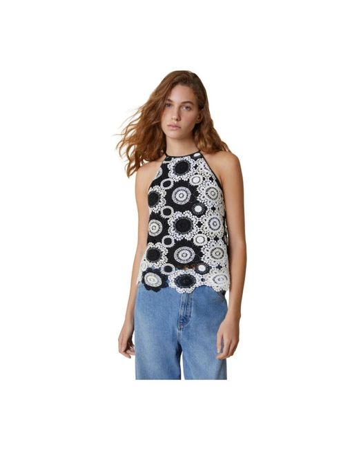 Pennyblack Black Ivory Macramè Irpinia Top