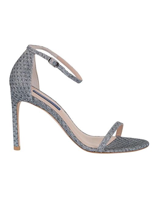 Stuart Weitzman Metallic High Heel Sandals