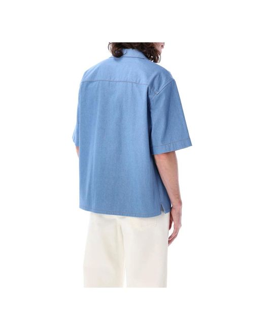 Marni Blue Short Sleeve Shirts for men