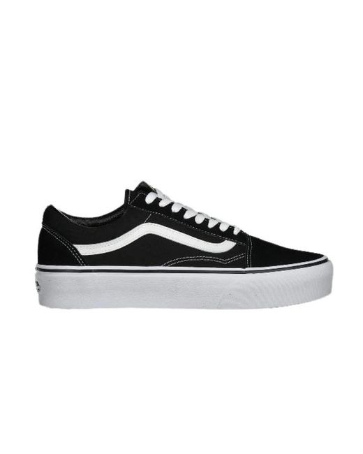 Vans Black Urban Style Platform Sneakers
