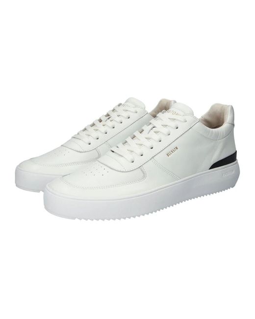 Blackstone Weiße Mid Sneaker in White für Herren