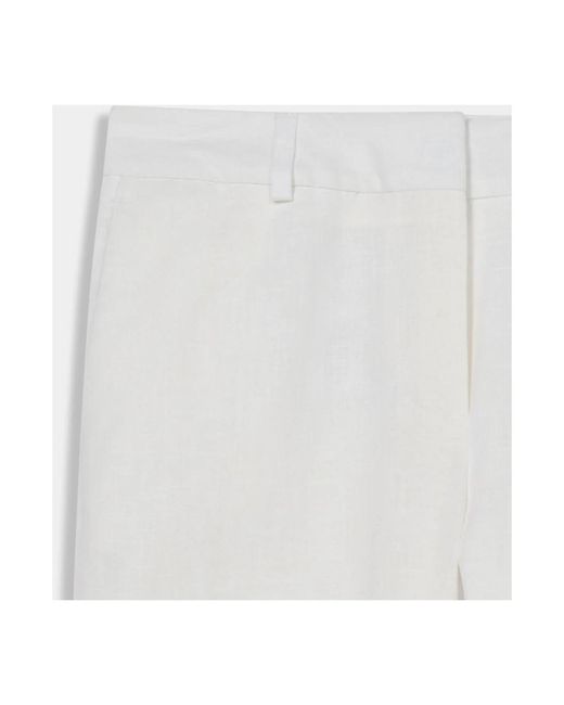 Brooks Brothers White Straight Trousers
