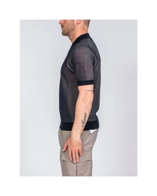 Peserico Blue Polo Shirts for men