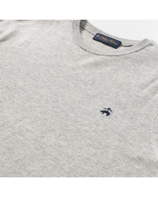 Round-Neck Knitwear Brooks Brothers de hombre de color Gray