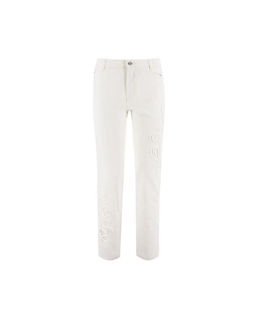 Ermanno Scervino White Straight Jeans