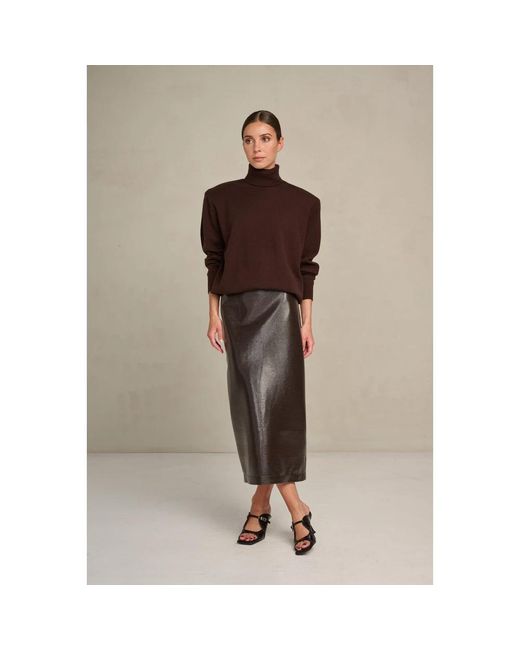 Midi Skirts March23 de color Brown
