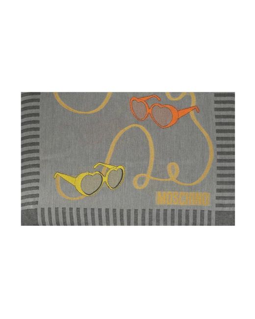 Moschino Gray Winter Scarves