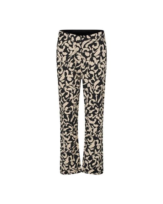 Masai Black Gemusterte Jerseyhose Schwarz